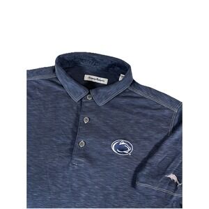 Tommy Bahama Penn State Nittany Lions Tencel Blue Pole Shirt Men's Size Lg